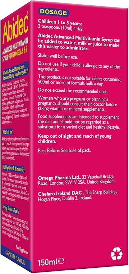Abidec Kid MultiVitamin Syrup 150ml - Image 3