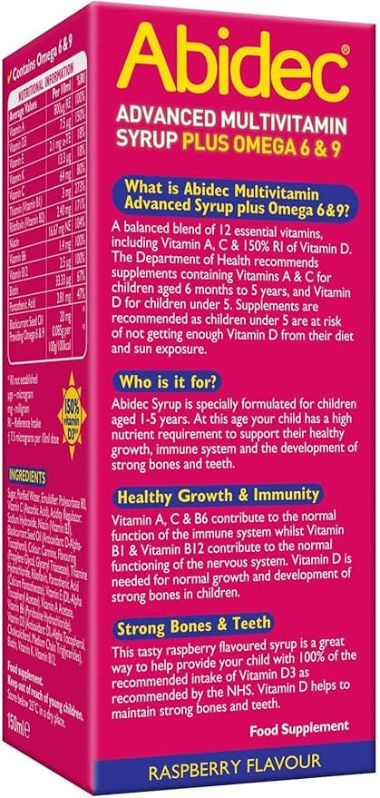 Abidec Kid MultiVitamin Syrup 150ml - Image 5