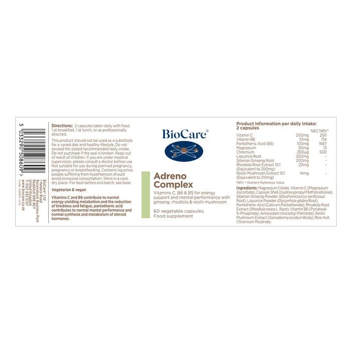 BioCare Adreno Complex 60 Capsules - Image 2