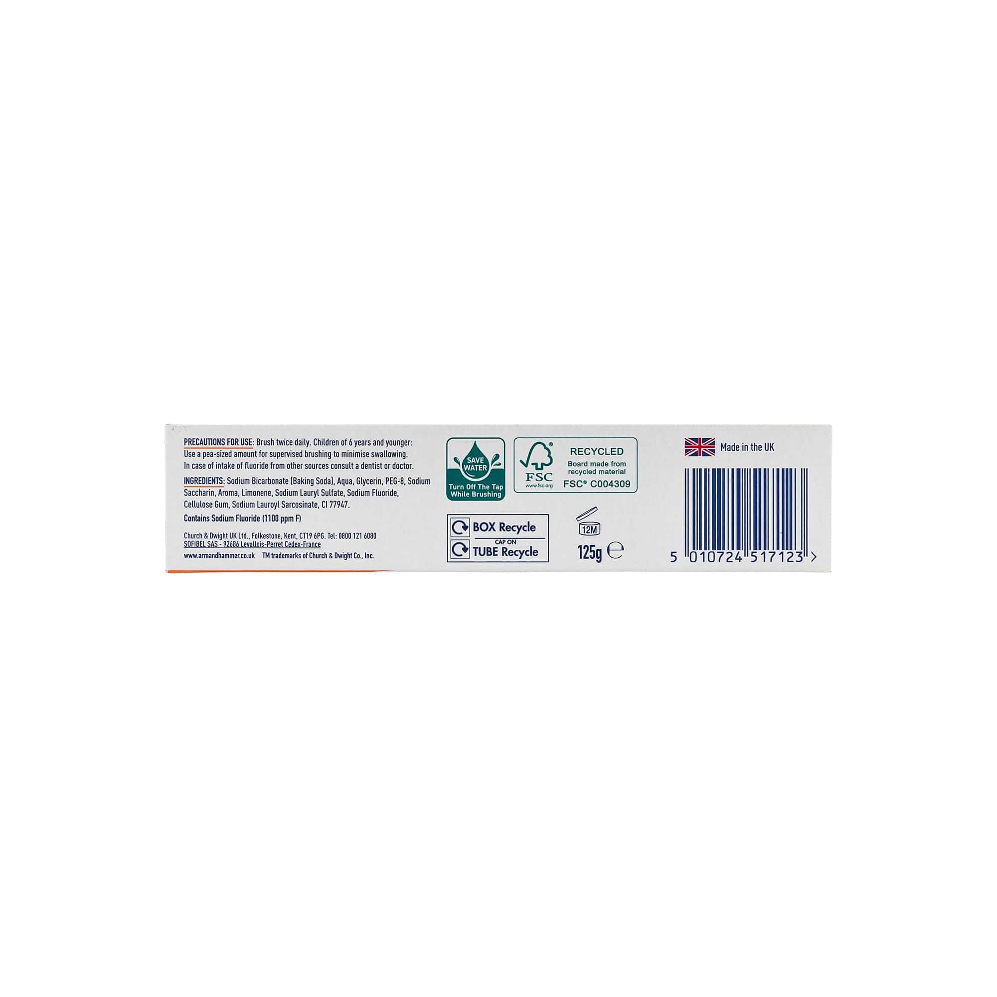 Arm and Hammer Extra White Toothpaste 125g - Image 3