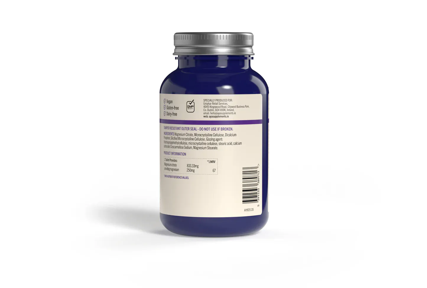 AYA Magnesium Citrate 250mg 30 Tablets - Image 3