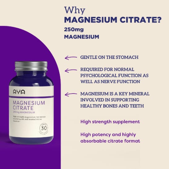 AYA Magnesium Citrate 250mg 30 Tablets - Image 5