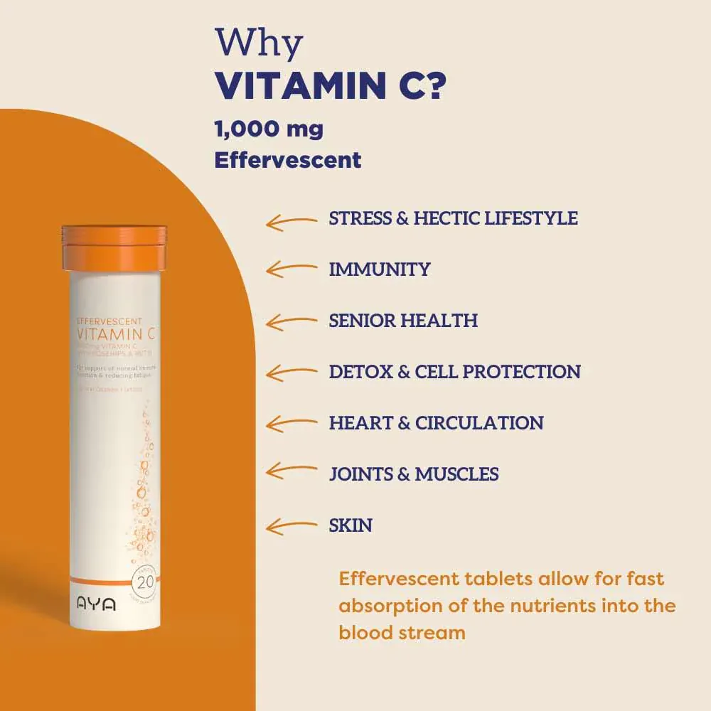 AYA Vitamin C 1000mg Effervescent Tablets 20 - Image 3