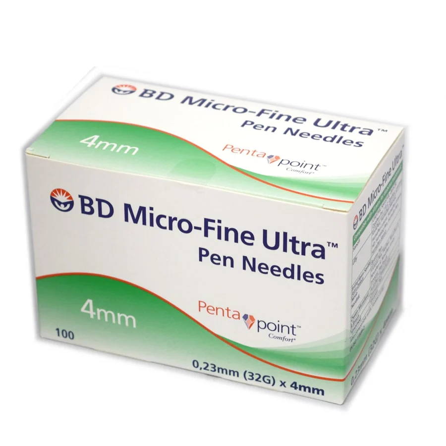 Micro Fine Ultra Pen Needles 4mm x 32G (100)
