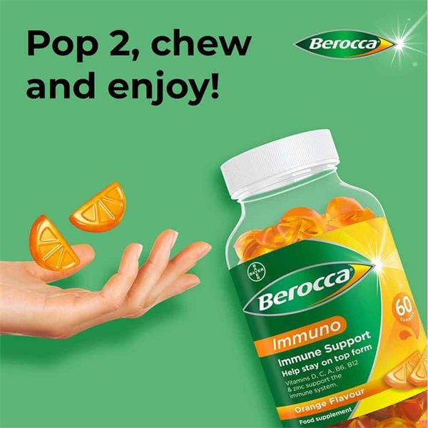 Berocca Immuno Support Orange Gummies 60 Pack - Image 3