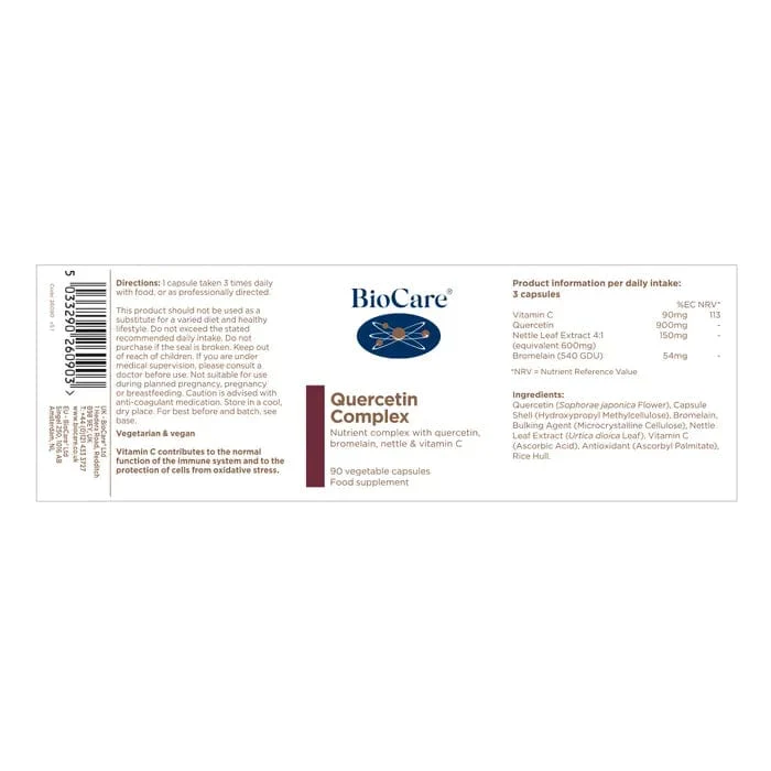 BioCare Quercetin Complex 90 Capsules - Image 2