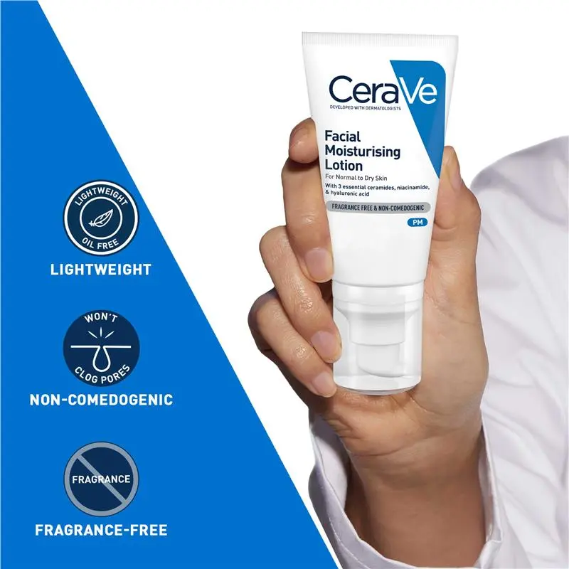 CeraVe PM Facial Moisturising Lotion 52ml - Image 5