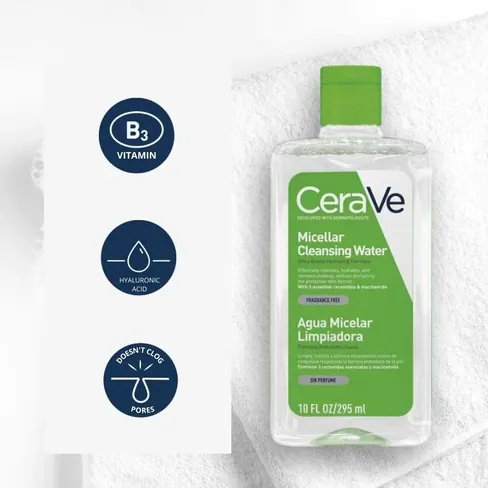 CeraVe Hydrating Micellar Cleansing Water 295ml - Image 4