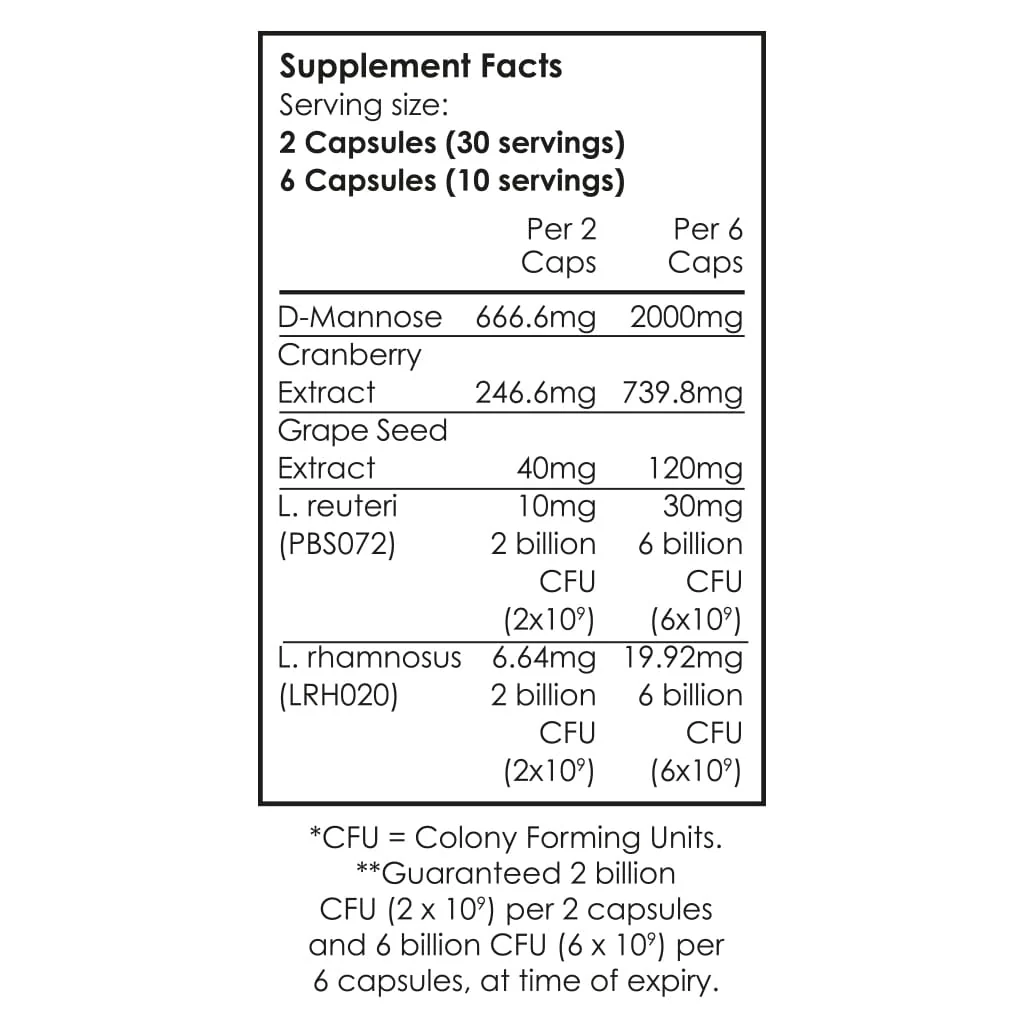 Cleanmarine D-Mannose Complex 60 Capsules - Image 3