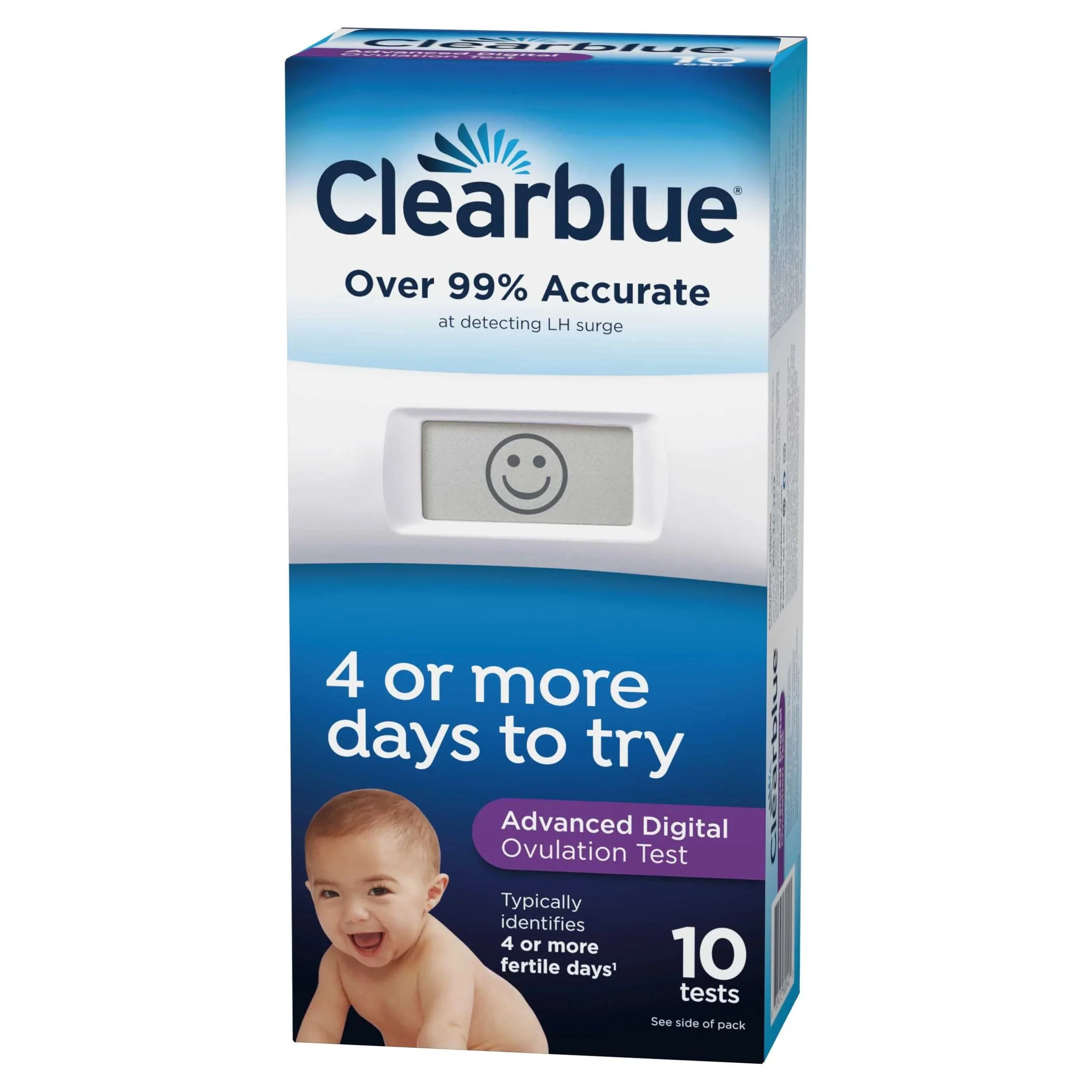 Clearblue Advanced Digital Ovulation Test – Identify 4 Most Fertile Days (10 Tests) - Image 2