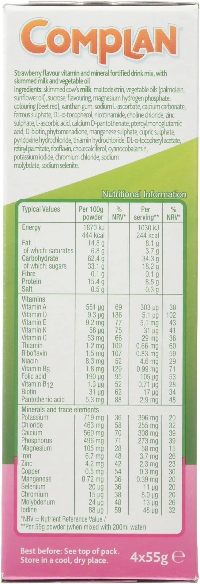 Complan Summer Strawberry Flavour Drink 4 x 55g - Image 4