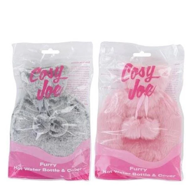 COSY JOE ROUND COVERED HOT WATER BOTTLE 1L