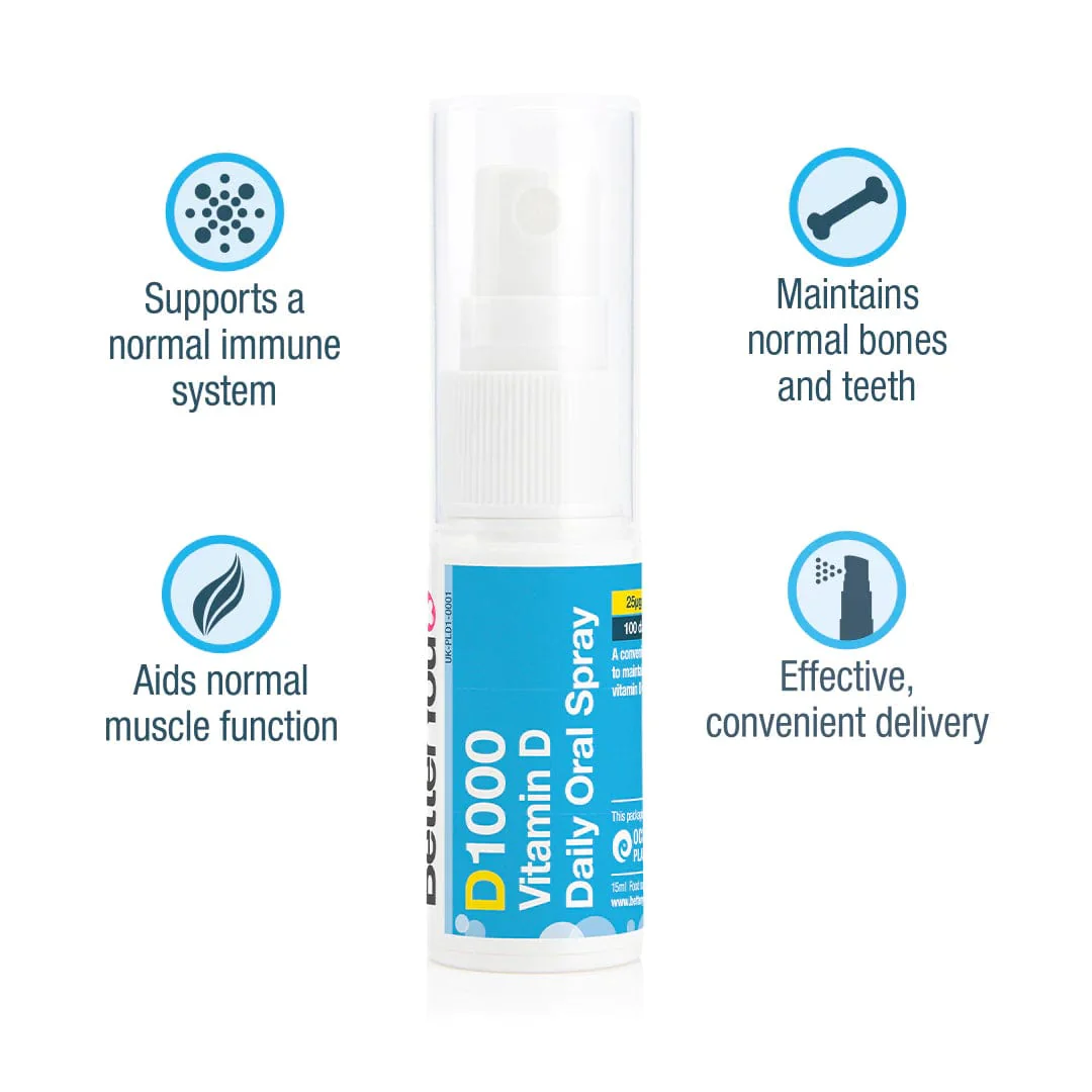 BetterYou D1000 Vitamin D Oral Spray 15 ml - Image 4