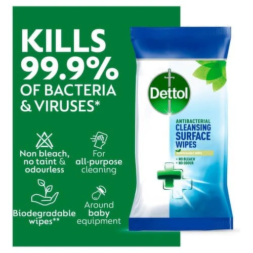 Dettol Anti-Bacterial Cleansing Surface Wipes - Value Pack (72's) - Image 3