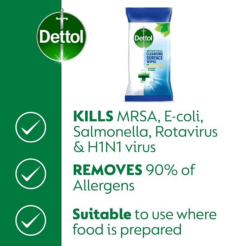 Dettol Anti-Bacterial Cleansing Surface Wipes - Value Pack (72's) - Image 5