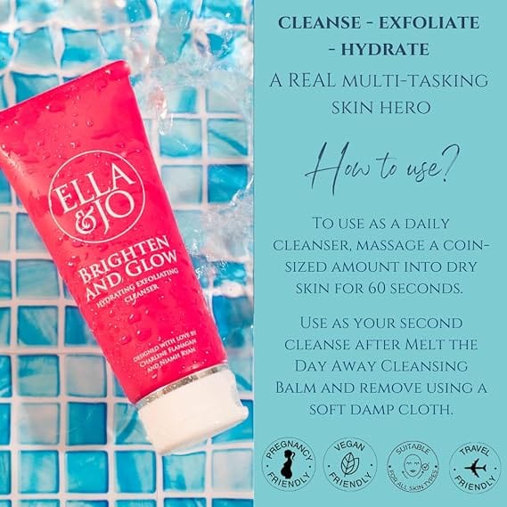 Ella & Jo Brighten & Glow Hydrating Cleanser 100ml - Image 3