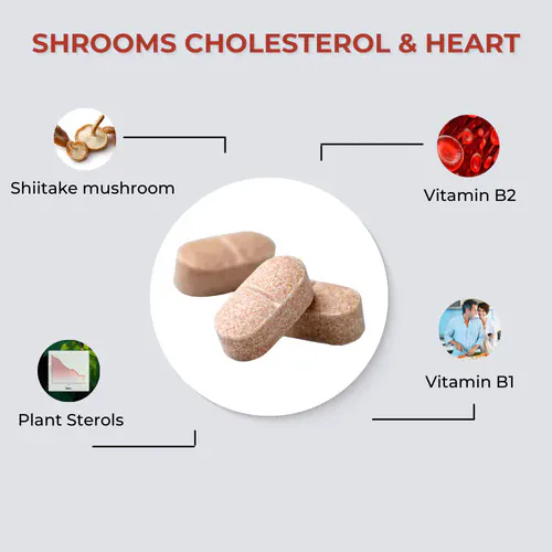 FabU Shrooms Cholesterol & Heart 90 Capsules - Image 5