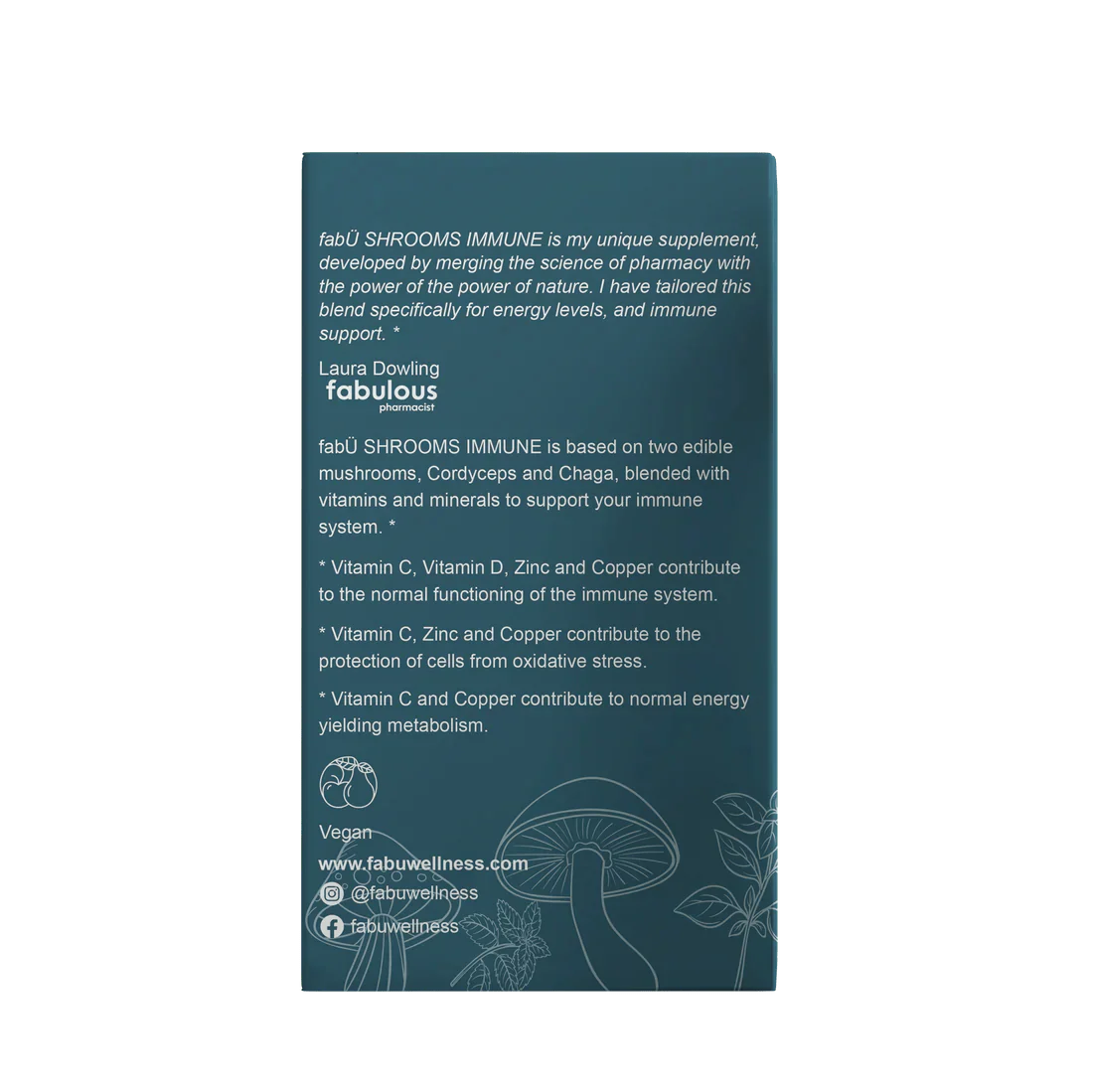 FabU Shrooms Immune 60 Capsules - Image 7
