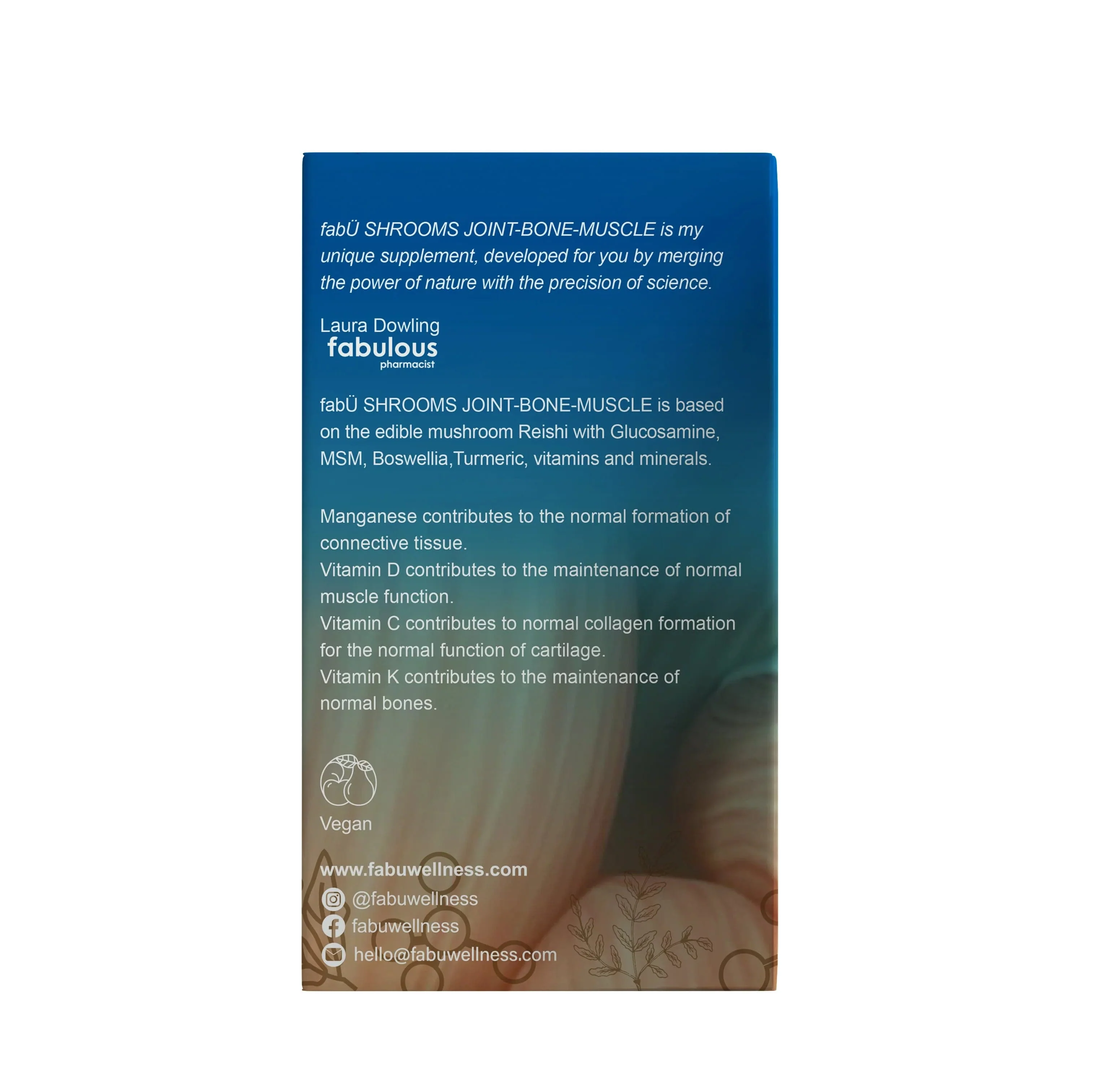FabU Shrooms Joint Bone Muscle 60 Capsules - Image 4