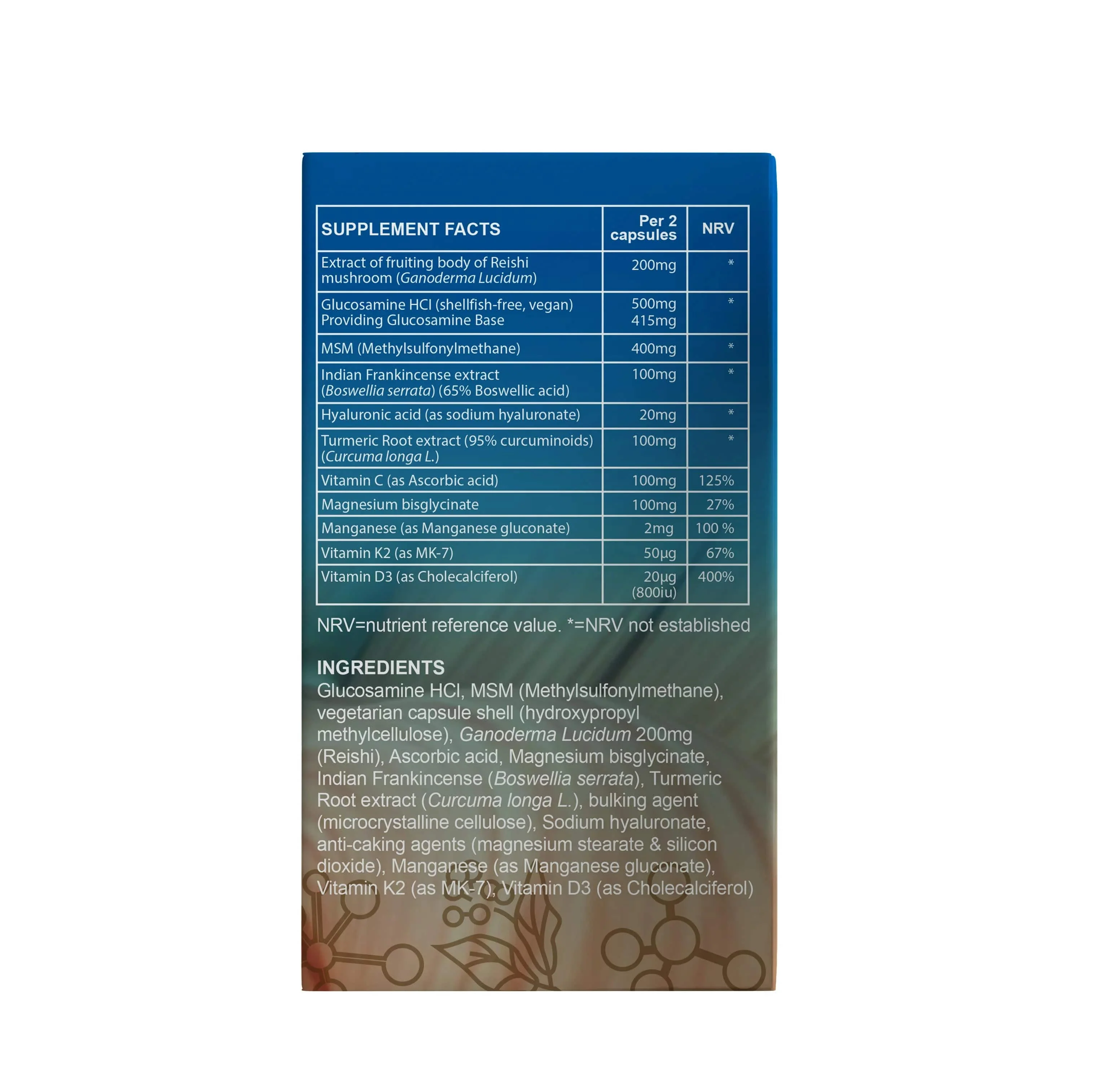 FabU Shrooms Joint Bone Muscle 60 Capsules - Image 6