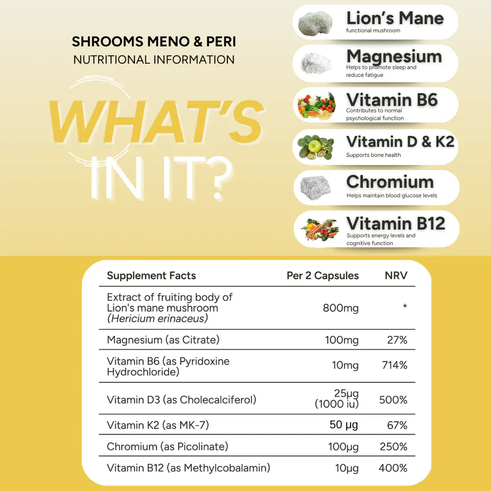 FabU Shrooms Meno & Peri 60 Capsules - Image 3