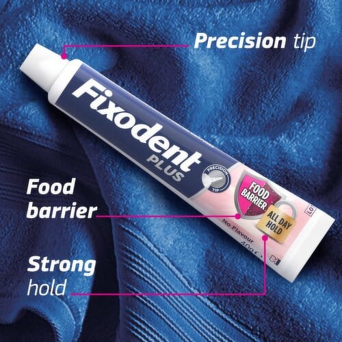 Fixodent Plus Food Barrier for Secure Denture Hold All Day 40g - Image 3