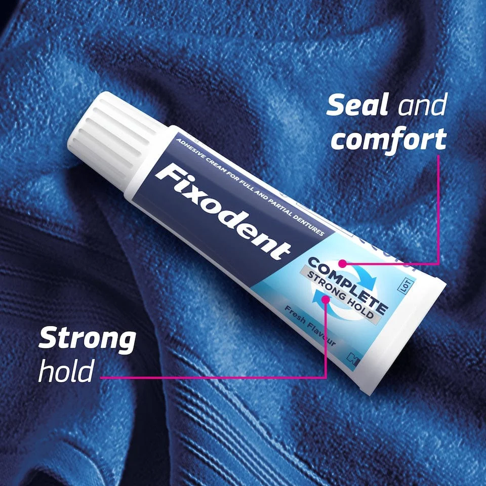 Fixodent Complete Strong Hold Denture Adhesive Cream 40g - Image 2