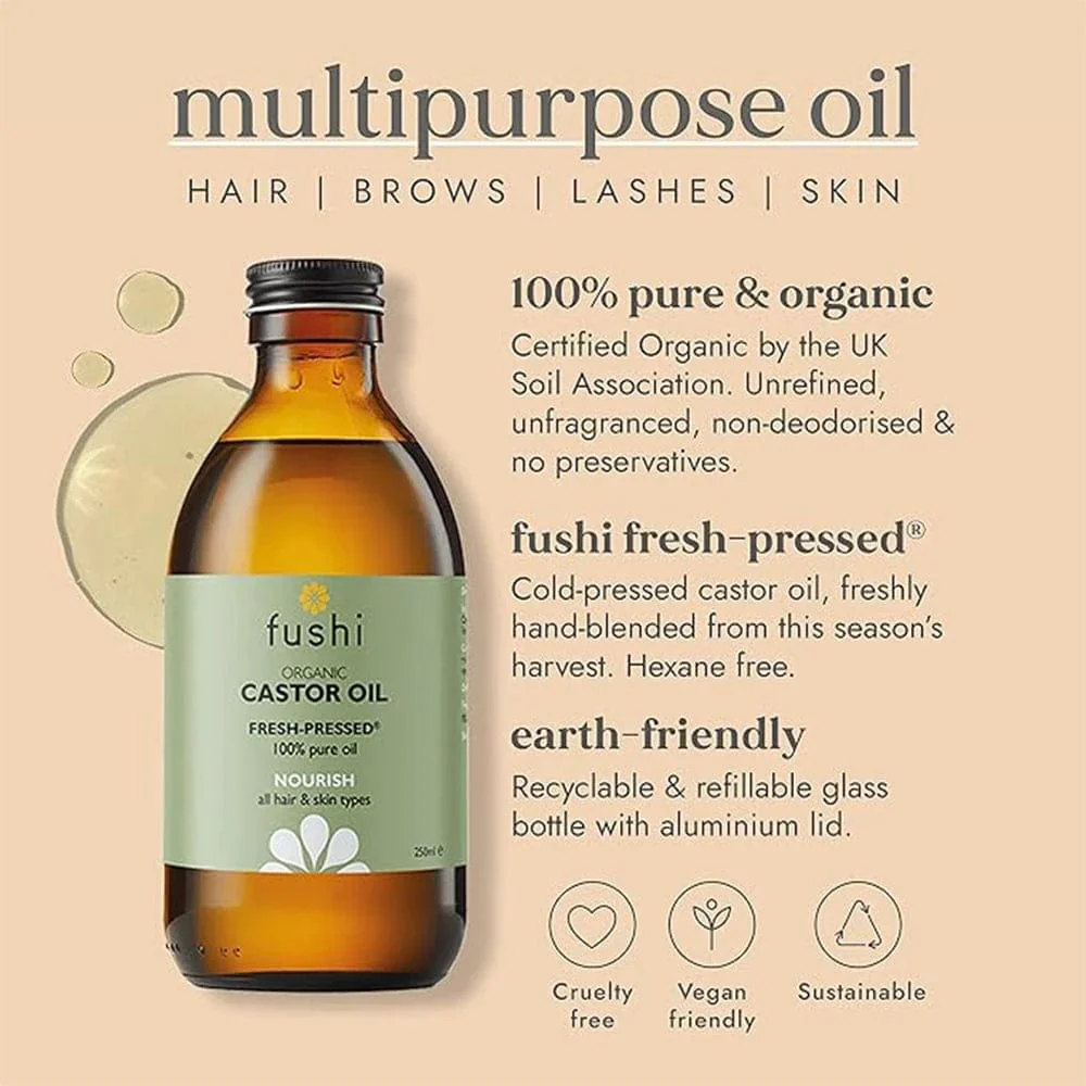 Fushi Organic Castor Oil 250ml - Image 3