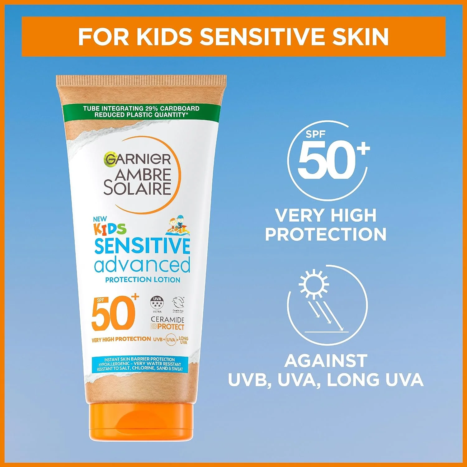 Ambre Solaire Kids Sensitive SunCream Lotion Spf50+ 175ml - Image 3