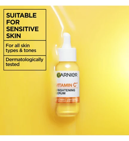 Garnier Brightening Serum 4% Vitaminc C Niacinamide & Salicylic Acid Anti Dark Spots 30ml offer Garnier Brightening Serum 4% Vitaminc C Niacinamide & Salicylic Acid Anti Dark Spots 30ml