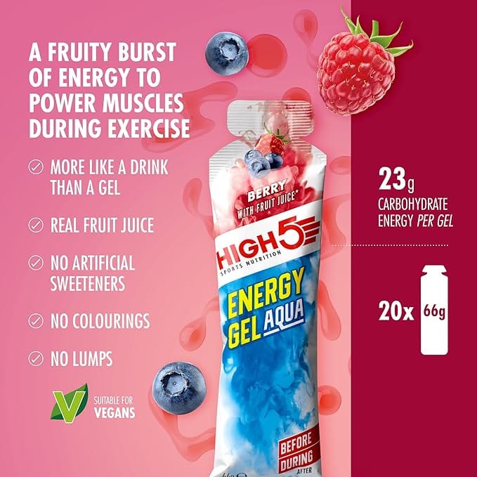 HIGH 5 Energy Gel Aqua 66g x 20 - Image 2