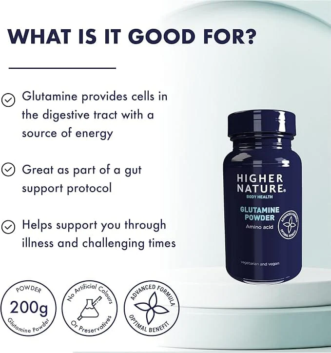 Higher Nature Glutamine Capsules (90) - Image 3