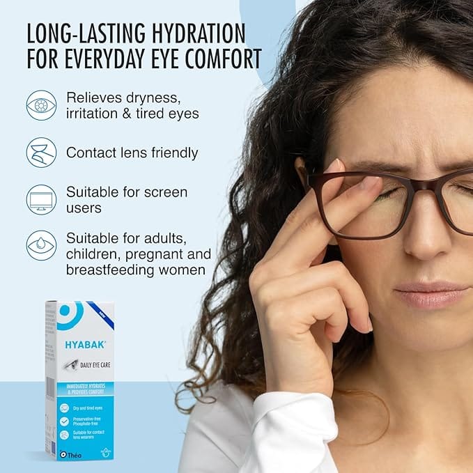 Hyabak 0.15% Sodium Hyaluronate Dry Eye Drops 10ml - Image 4
