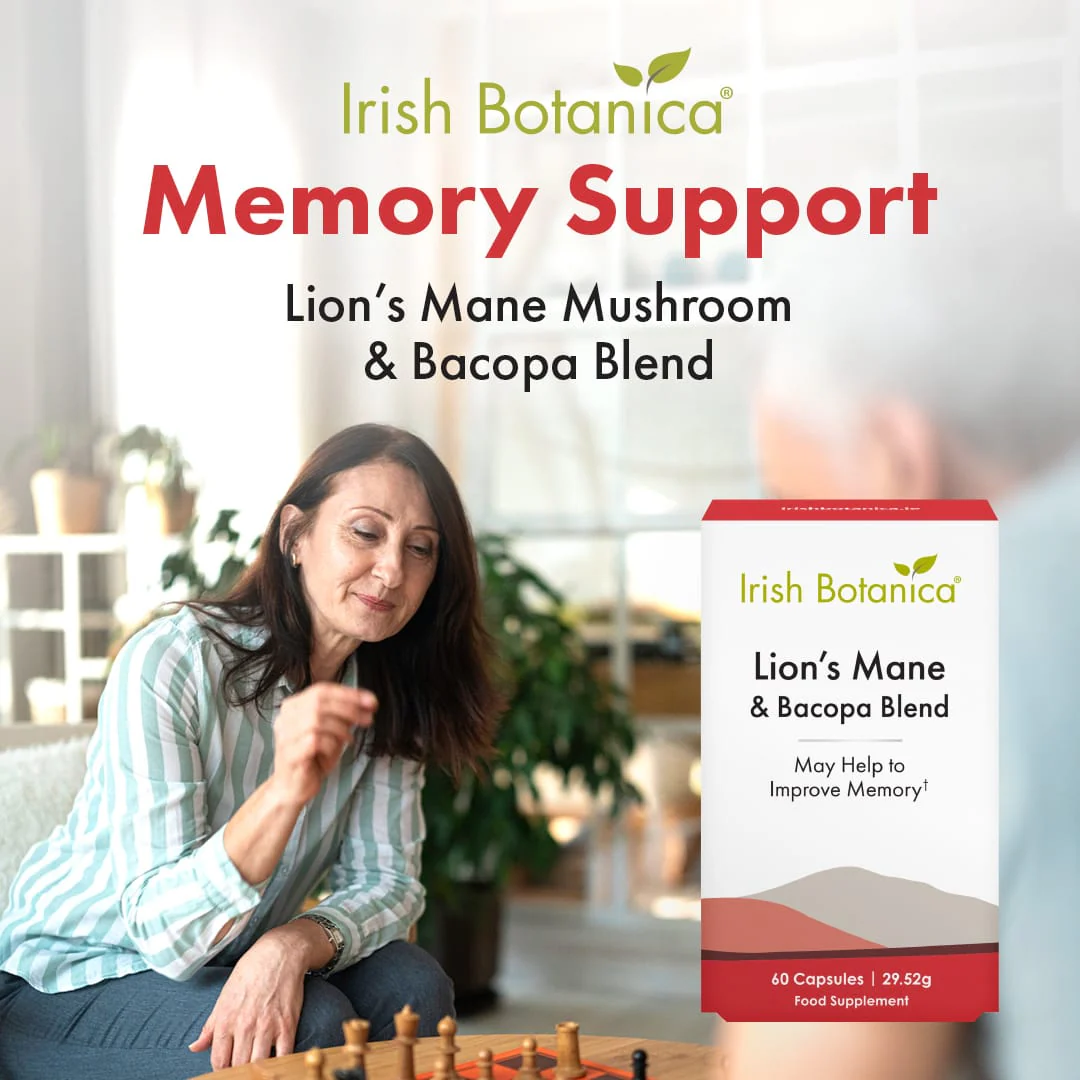 Irish Botanica Lions Mane Mushroom and Bacopa 60 Capsules - Image 6