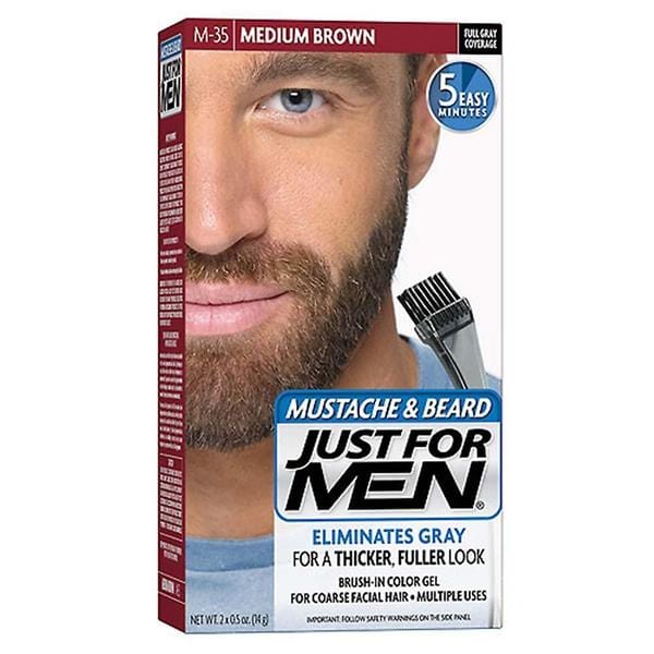 Just For Men - Moustache and Beard Gel ~ Medium Brown M35