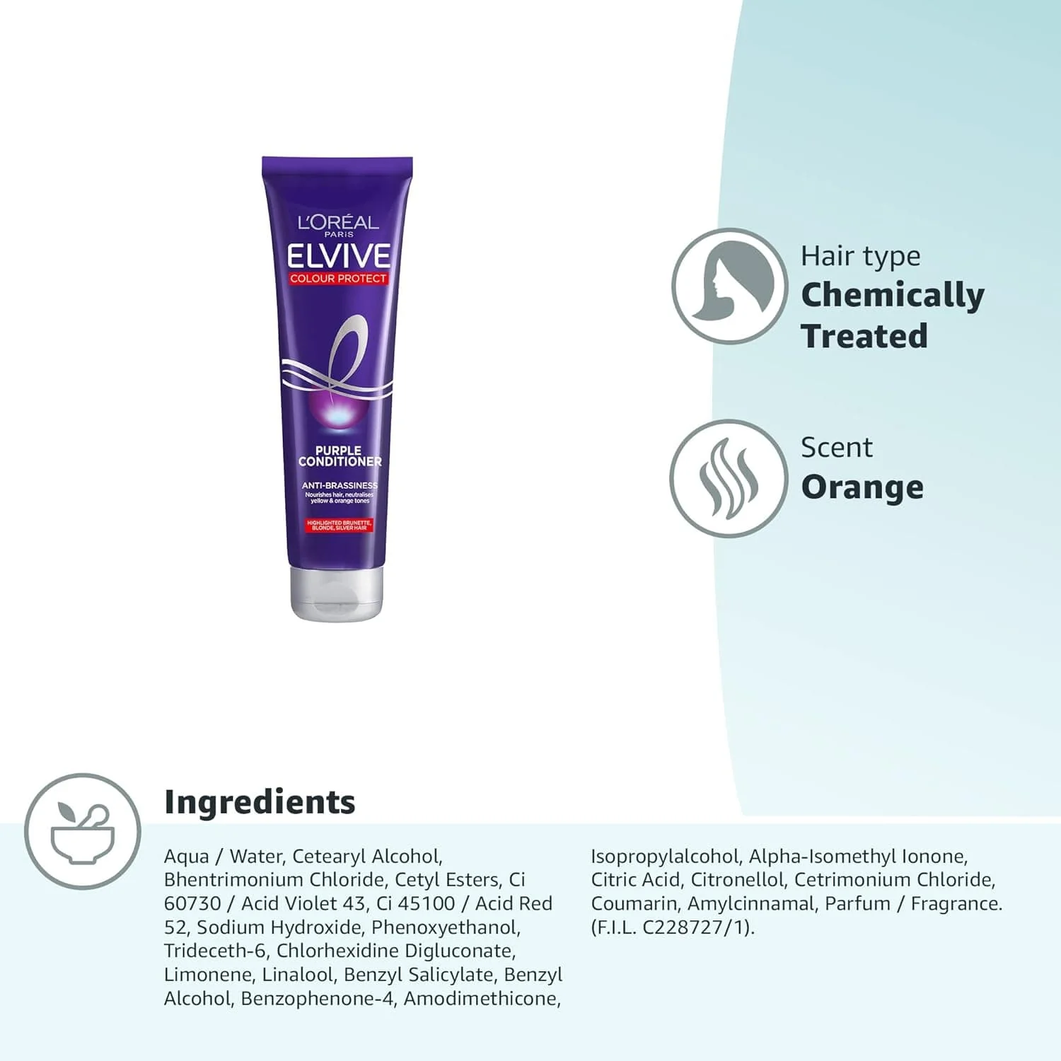 L'Oreal Elvive Colour Protect Purple Conditioner 150ml - Image 5
