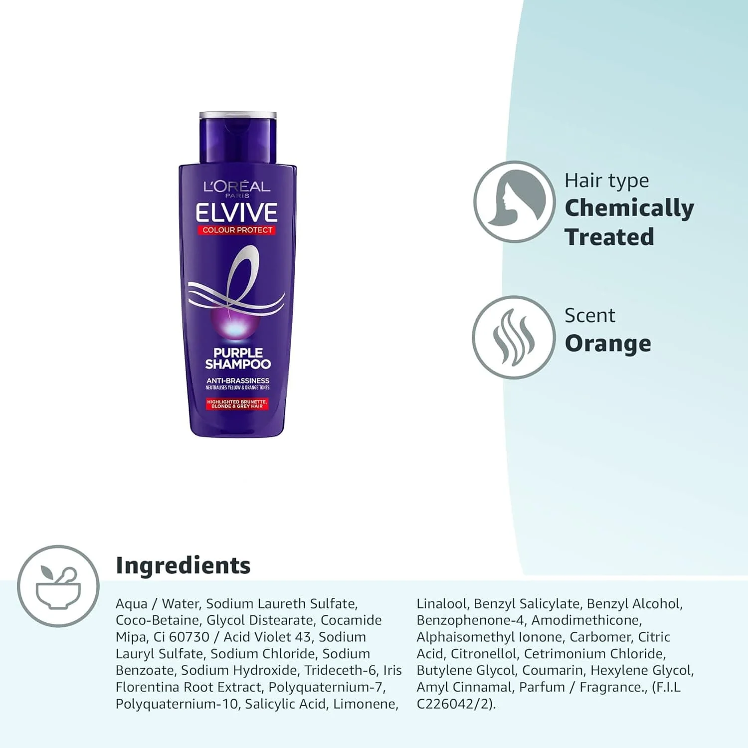 L'Oreal Elvive Colour Protect Purple Shampoo 200ml - Image 6