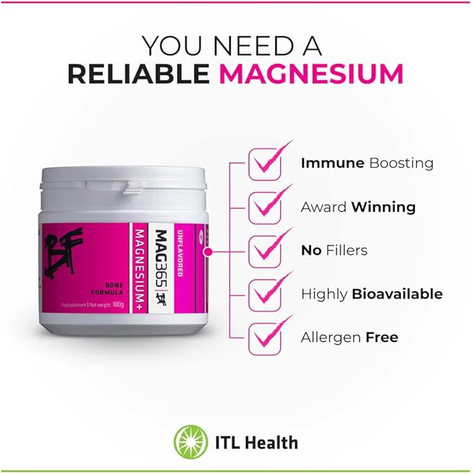 MAG365 Magnesium BF Bone Formula Natural 180G - Image 3