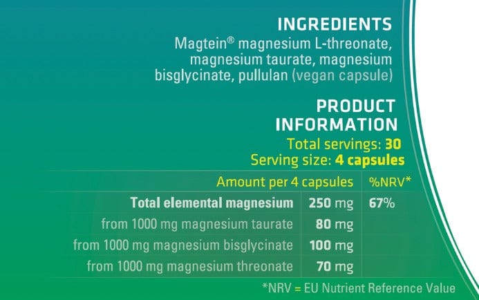 MAGtrio - Magnesium Taurate, Bisglycinate & Threonate 120 - Image 3