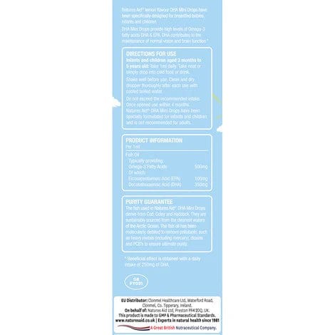 Natures Aid DHA (Omega-3) Drops for Infants & Children 50ml - Image 2