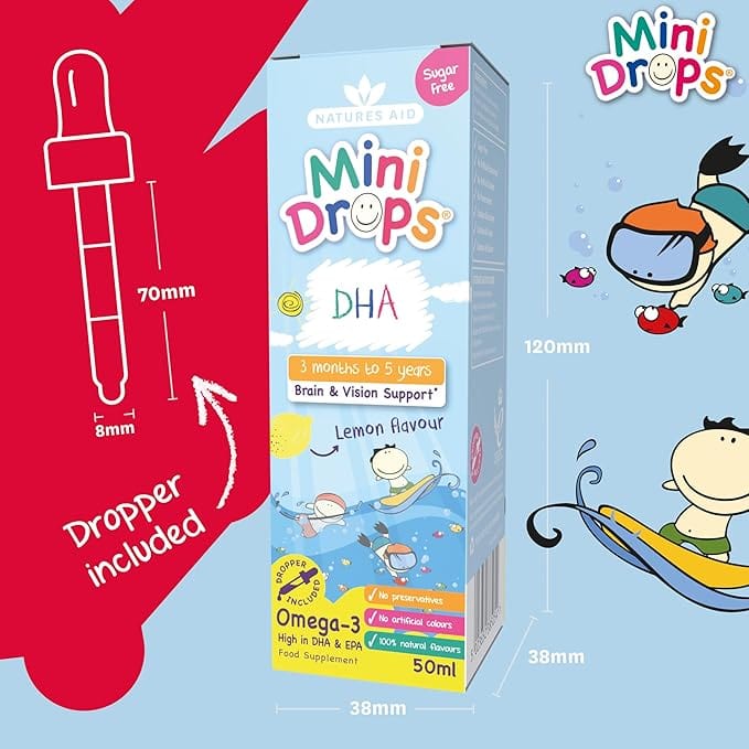 Natures Aid DHA (Omega-3) Drops for Infants & Children 50ml - Image 4