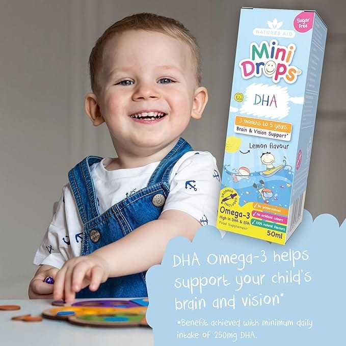 Natures Aid DHA (Omega-3) Drops for Infants & Children 50ml - Image 5