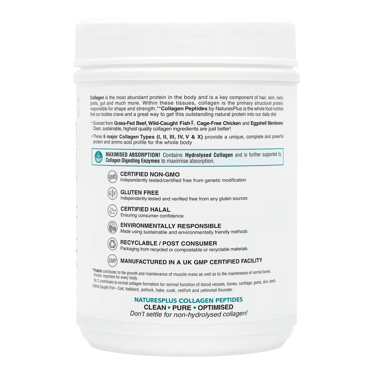 Natures Plus Collagen Peptides Powder 294g - Image 9