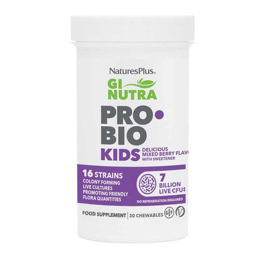 Natures Plus GI Nutra Probiotic Kids 30 Chewables