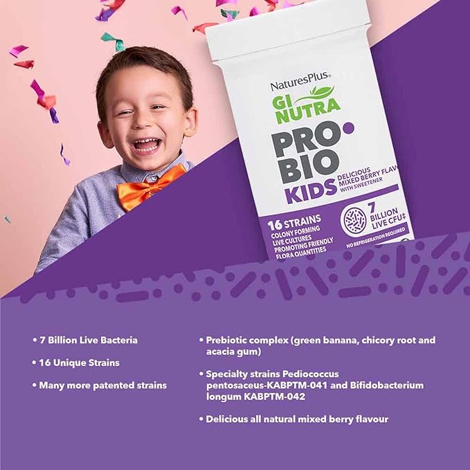 Natures Plus GI Nutra Probiotic Kids 30 Chewables - Image 3