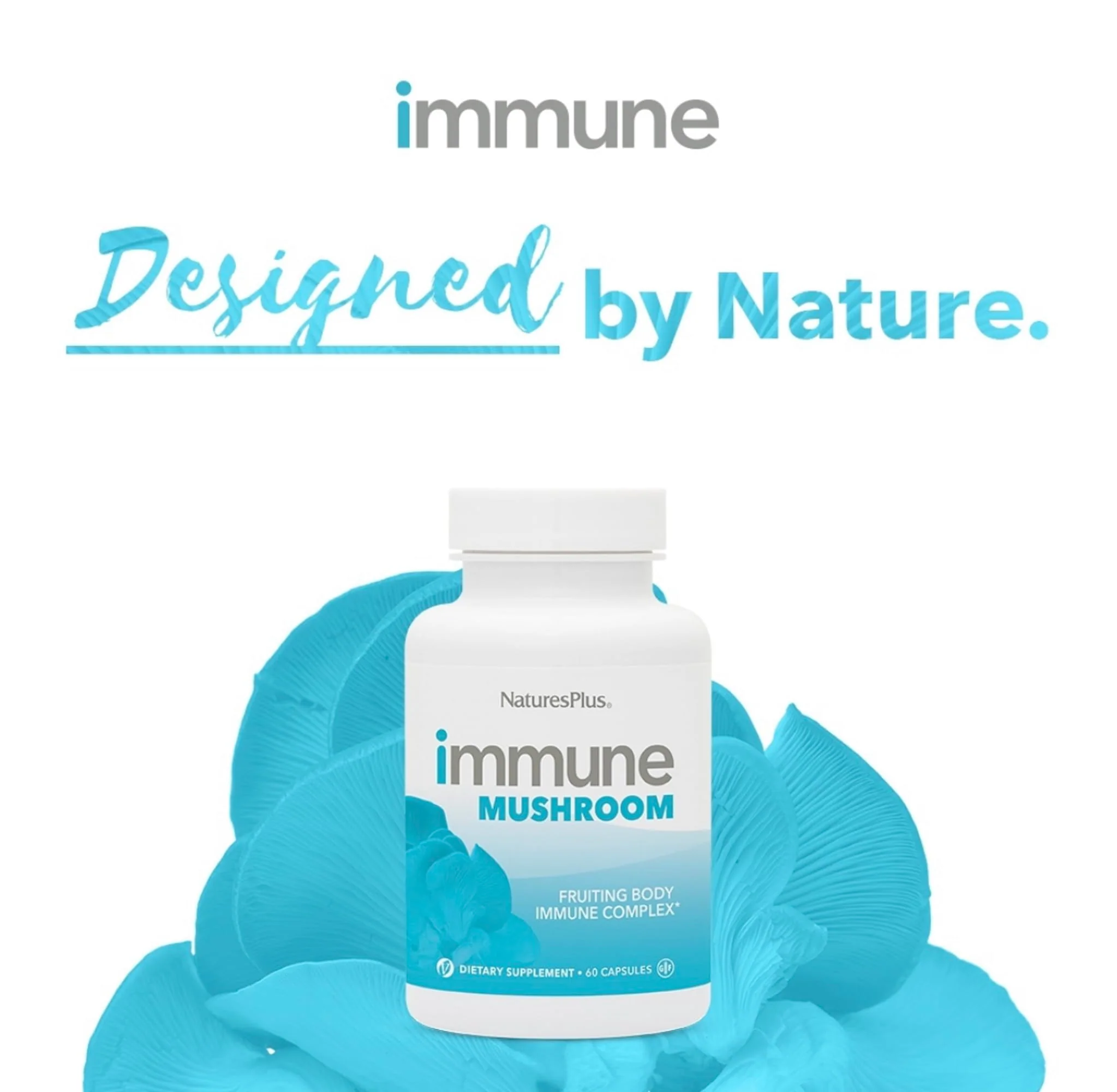 Natures Plus Immune Mushroom 60 Capsules - Image 3