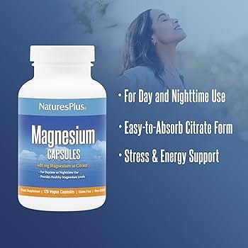 Natures Plus Magnesium Capsules 120 - Image 4