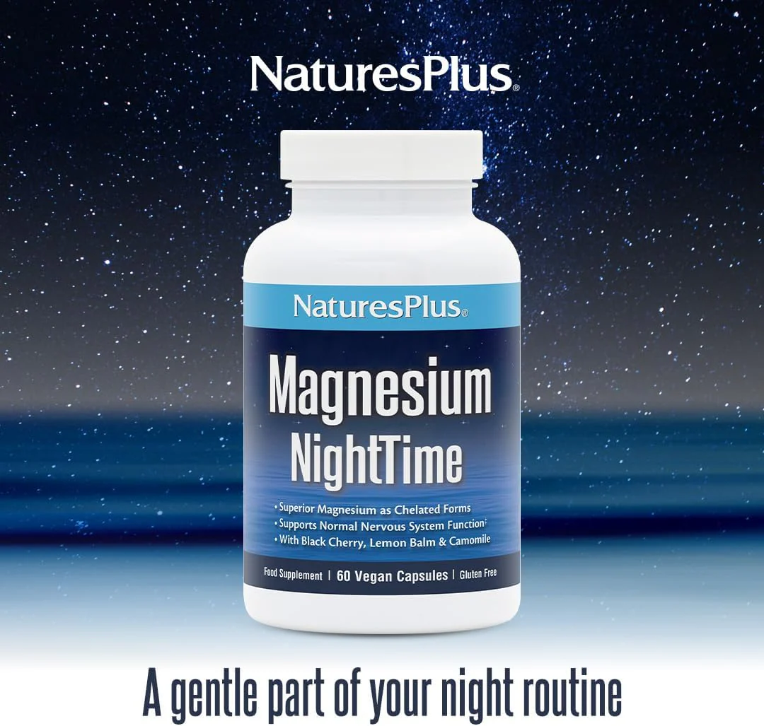 Natures Plus Magnesium NightTime 60 Capsules - Image 5