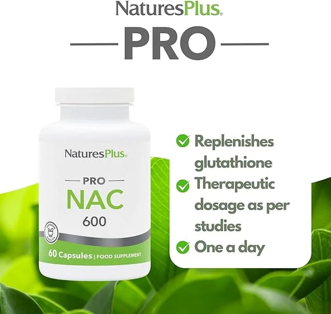 Natures Plus NAC 600mg Capsules 60 - Image 4