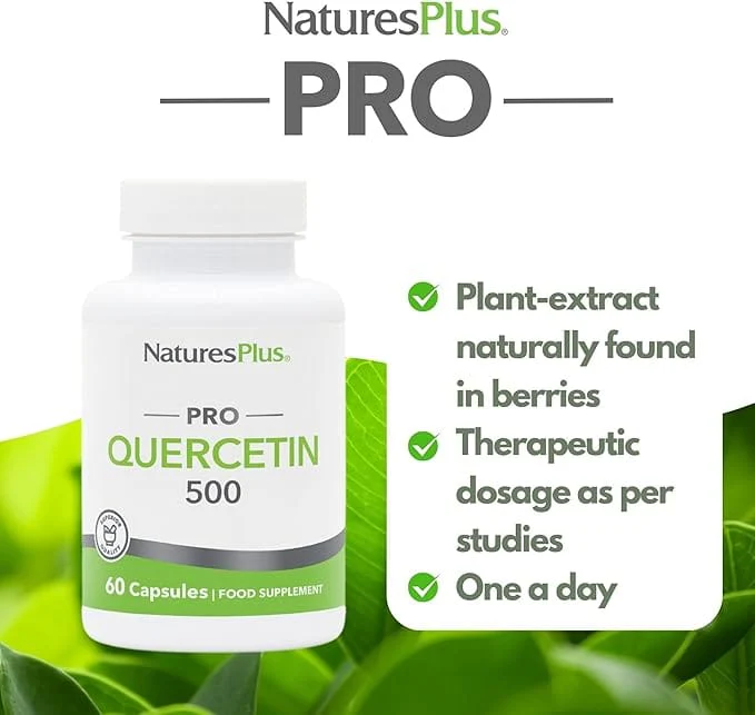 Natures Plus PRO Quercetin 500mg 60 Capsules - Image 4